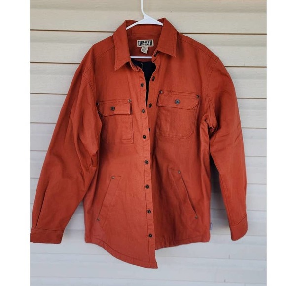 New Men's Duluth Trading Co. Burly Duluth Flex Fire Hose Shirt Jacket Large Tall - Picture 2 of 9